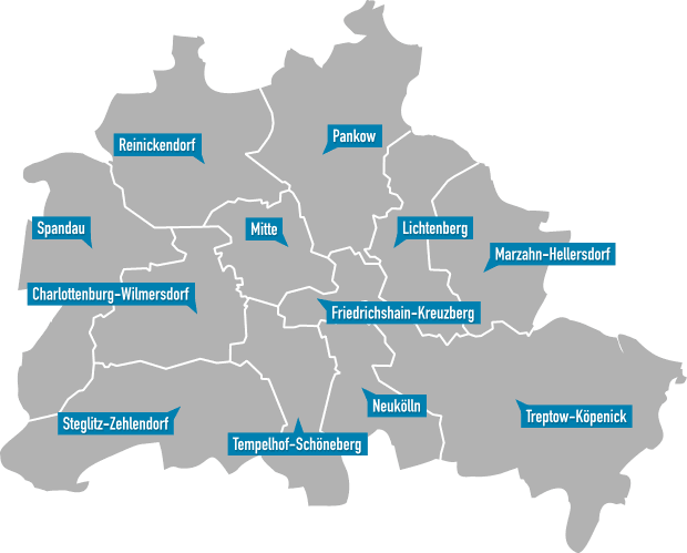 Berliner Bezirke (Stadtplan)