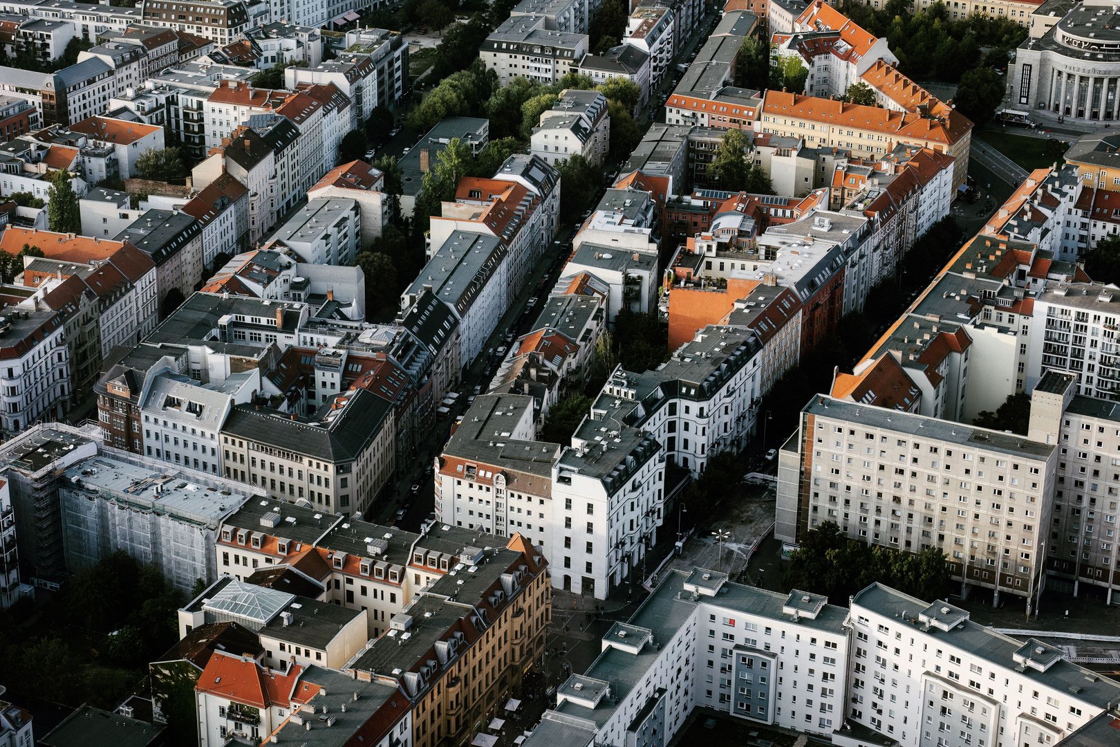 Luftaufnahme Berliner Wohnblocks
