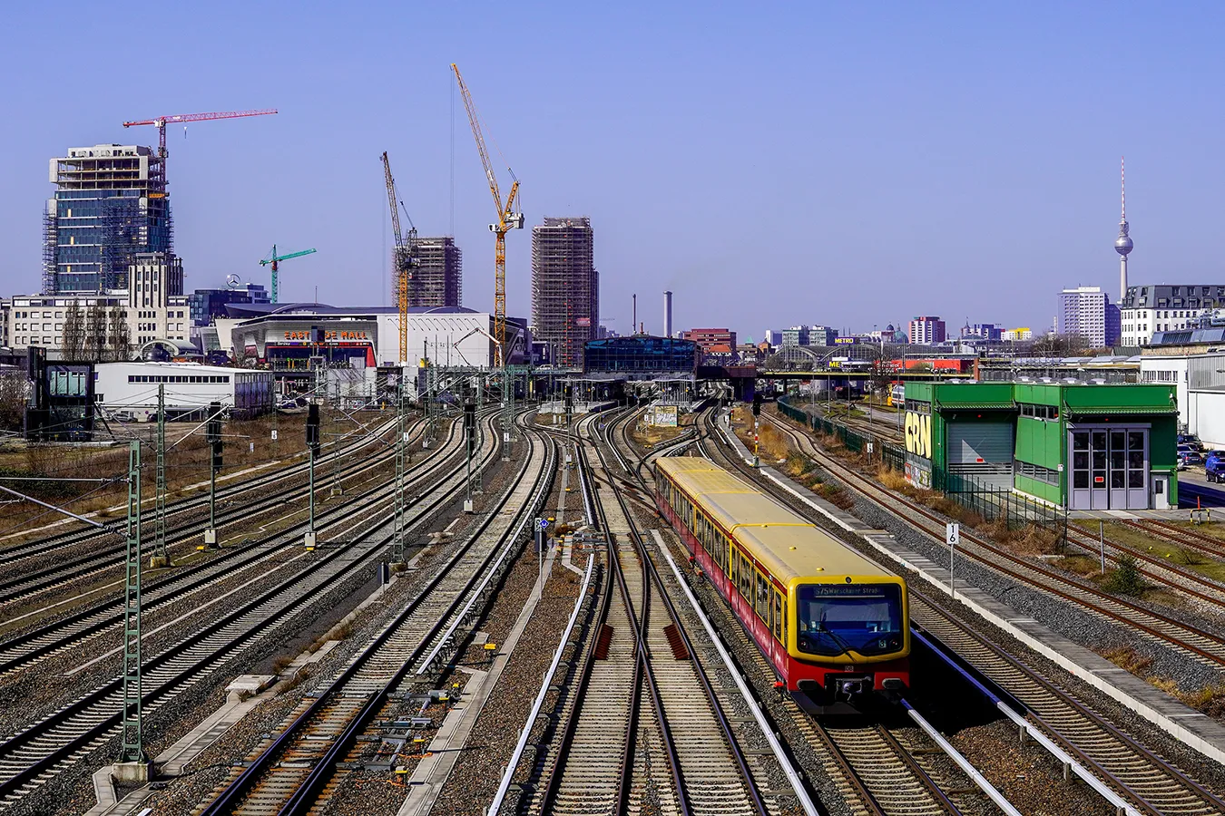 Schienennetz in Berlin mit S-Bahn